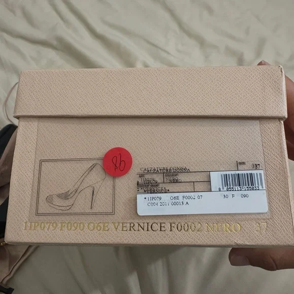 Prada Glossy Black Women's Heels - Picture 3 of 4